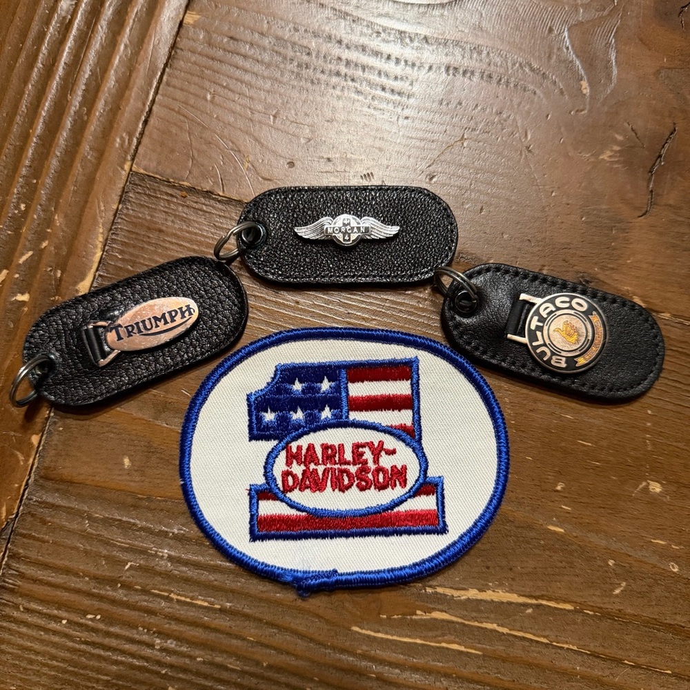Vintage Harley-Davidson Patch and Keychains items! My grandfathers stuff! BA